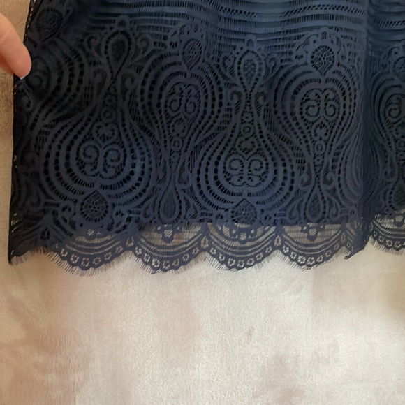 NWT Navy Lace LOFT Halter Top Lined - Picture 15 of 16